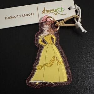 Stoney Clover Lane Disney Belle Glitter Acrylic Keychain